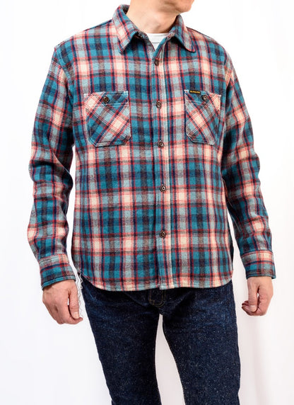 SGS2401 / The Strike Gold Alpaca-blend Wool Brushed Check Work Shirt