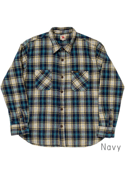 SGS2401 / The Strike Gold Alpaca-blend Wool Brushed Check Work Shirt