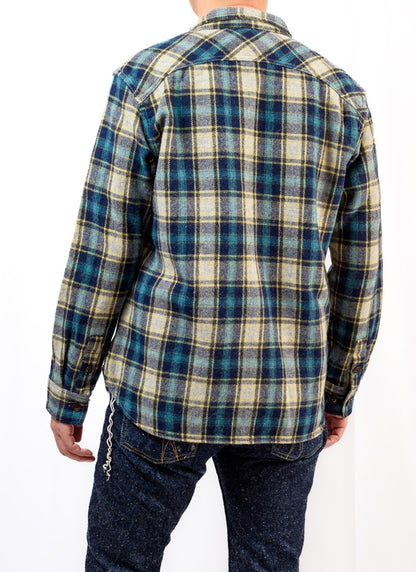 SGS2401 / The Strike Gold Alpaca-blend Wool Brushed Check Work Shirt