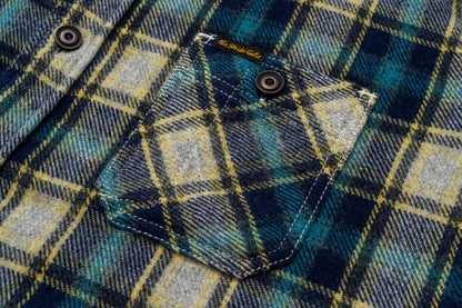 SGS2401 / The Strike Gold Alpaca-blend Wool Brushed Check Work Shirt