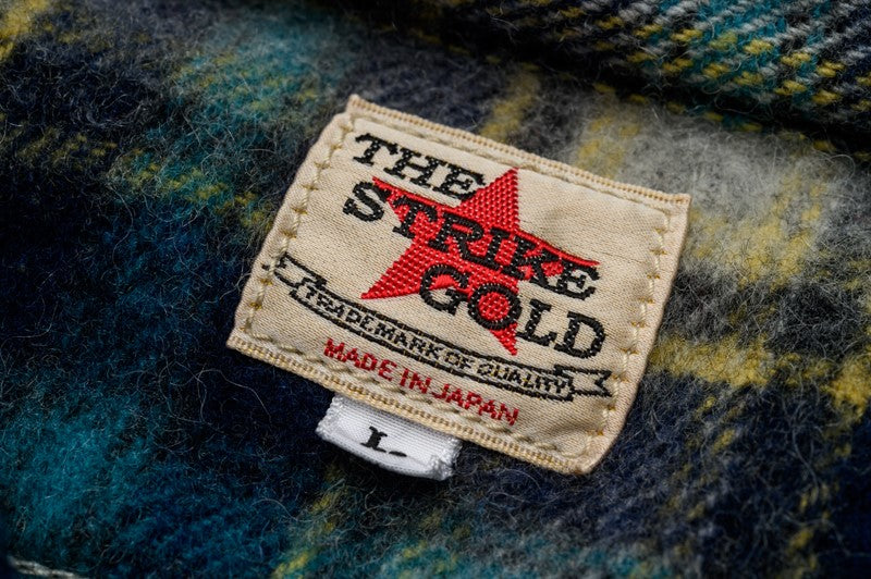 SGS2401 / The Strike Gold Alpaca-blend Wool Brushed Check Work Shirt