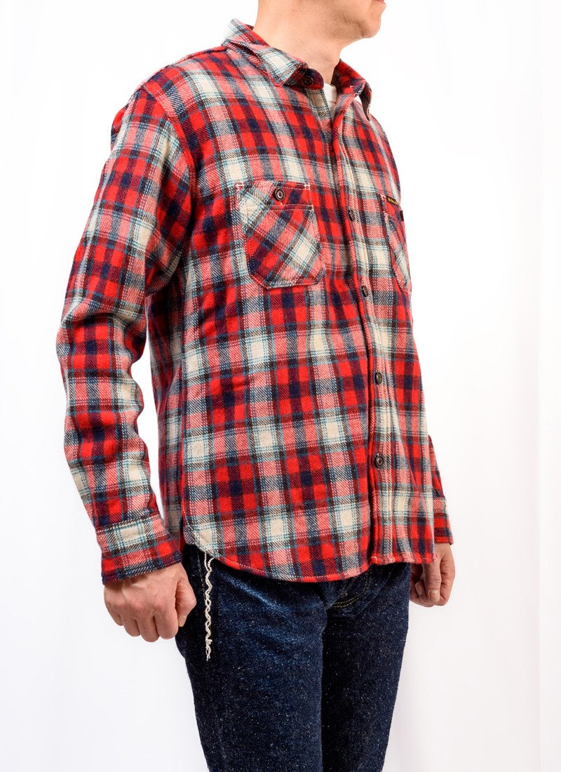 SGS2401 / The Strike Gold Alpaca-blend Wool Brushed Check Work Shirt