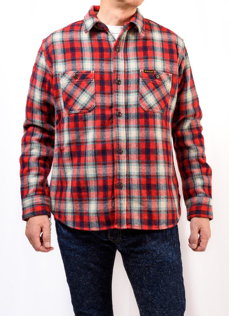 SGS2401 / The Strike Gold Alpaca-blend Wool Brushed Check Work Shirt