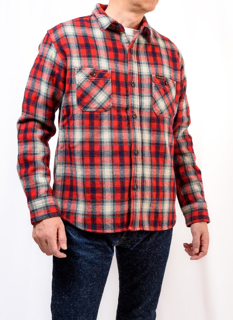 SGS2401 / The Strike Gold Alpaca-blend Wool Brushed Check Work Shirt