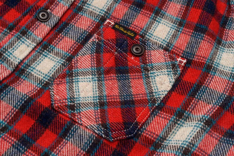 SGS2401 / The Strike Gold Alpaca-blend Wool Brushed Check Work Shirt