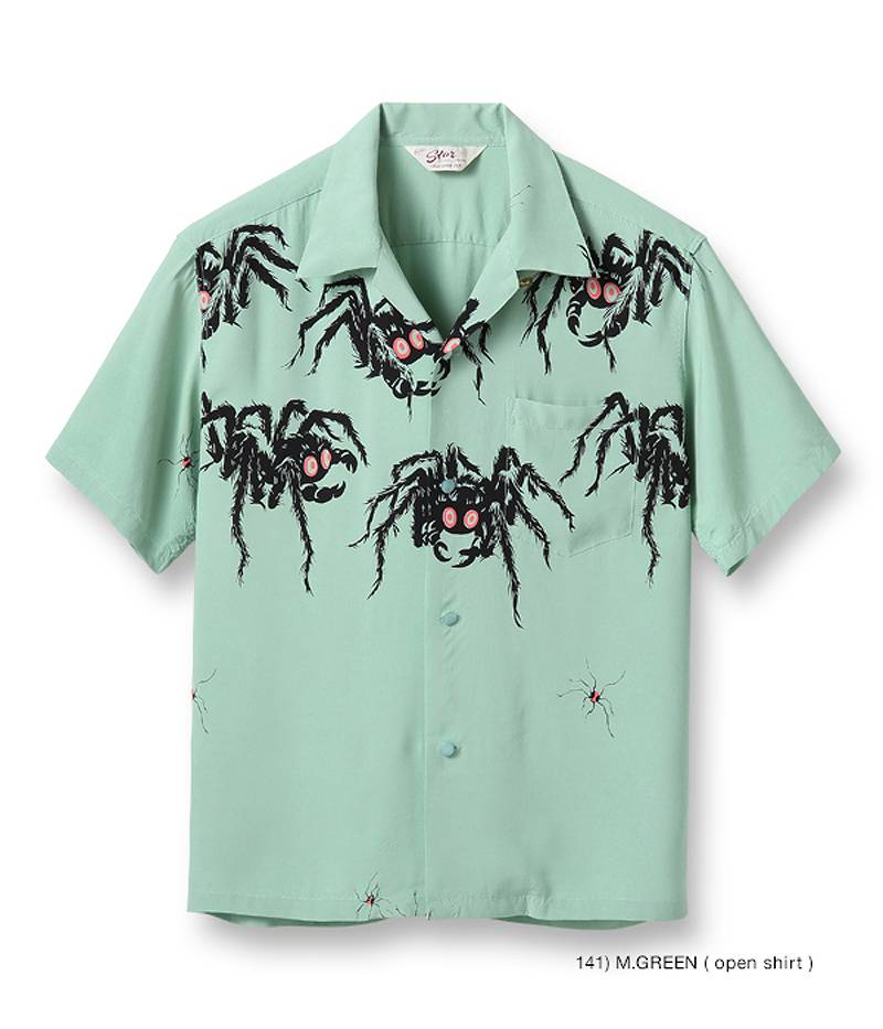 SH38873 / STAR OF HOLLY WOOD HIGH DENSITY RAYON OPEN SHIRT “TARANTULA” 