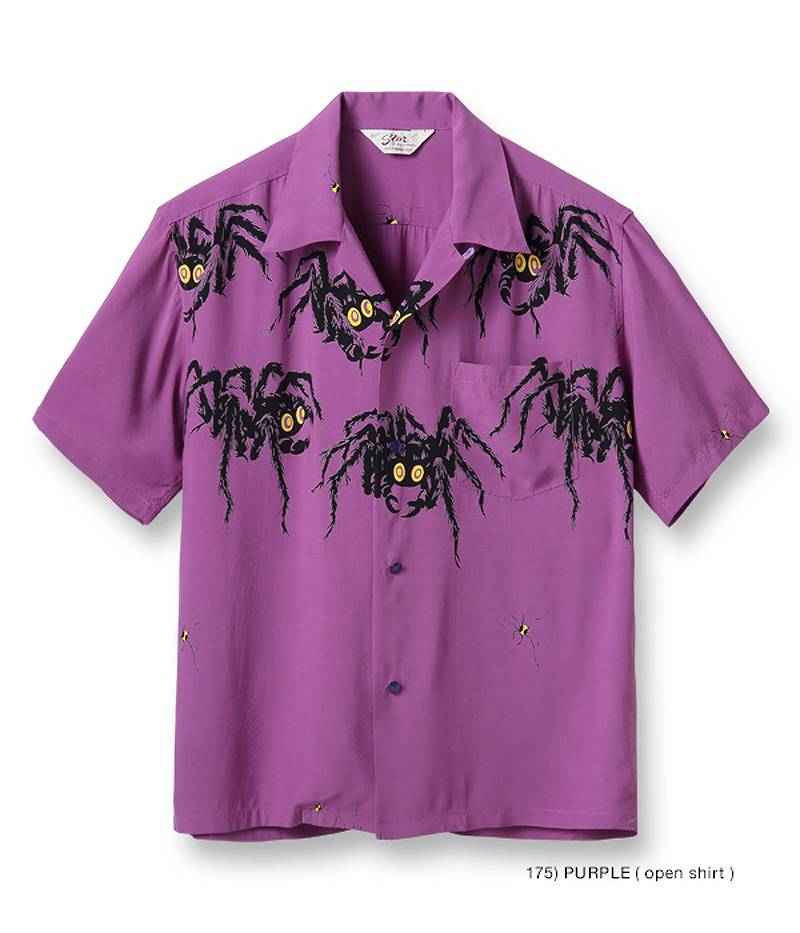 SH38873 / STAR OF HOLLY WOOD HIGH DENSITY RAYON OPEN SHIRT “TARANTULA” 