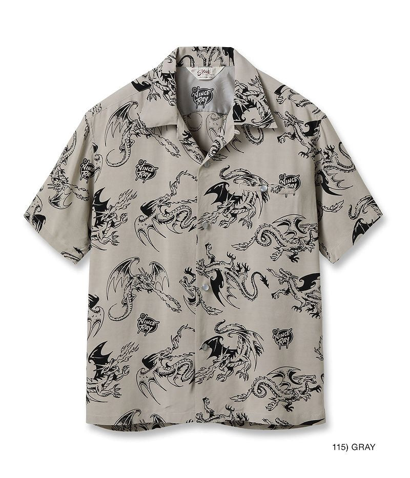 SH39309 STAR OF HOLLY WOOD HIGH DENSITY RAYON OPEN SHIRT “RETURN OF THE DRAGON” by VINCE RAY