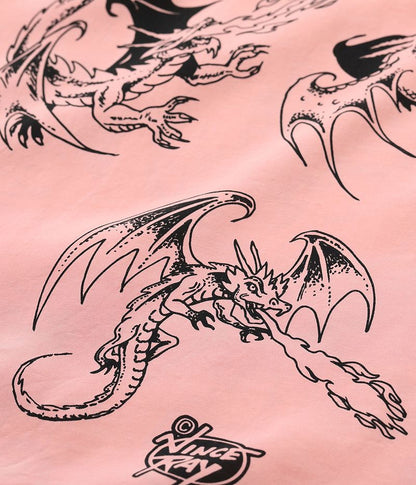 SH39309 STAR OF HOLLY WOOD HIGH DENSITY RAYON OPEN SHIRT “RETURN OF THE DRAGON” by VINCE RAY