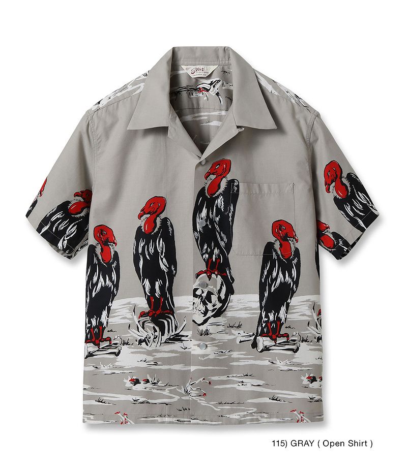 SH39311 STAR OF HOLLY WOOD COTTON TYPEWRITER OPEN SHIRT “CONDOR”