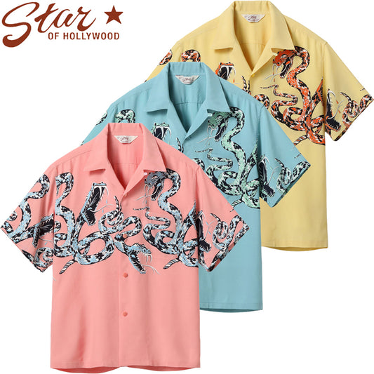 SH39486 / STAR OF HOLLY WOOD HIGH DENSITY RAYON OPEN SHIRT “RATTLE SNAKE”