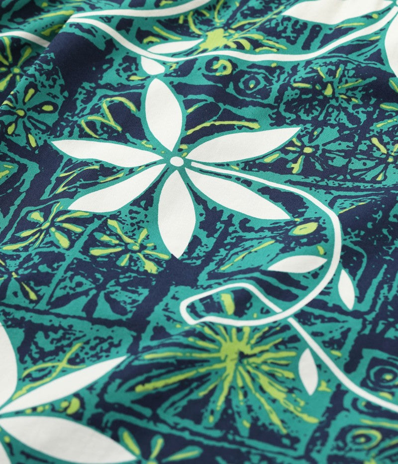 SH39493 / STAR OF HOLLYWOOD TYPEWRITER COTTON OPEN SHIRT “BLUE HAWAII”