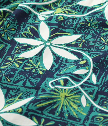 SH39493 / STAR OF HOLLYWOOD TYPEWRITER COTTON OPEN SHIRT “BLUE HAWAII”