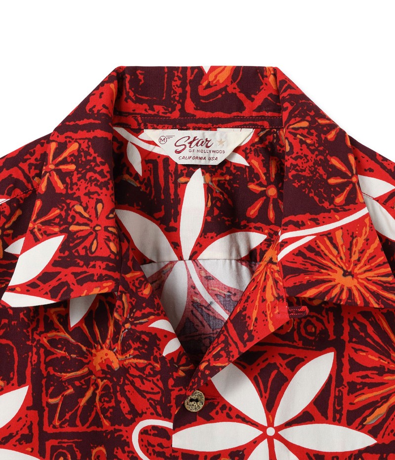 SH39493 / STAR OF HOLLYWOOD TYPEWRITER COTTON OPEN SHIRT “BLUE HAWAII”