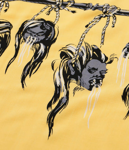 SH39705 / STAR OF HOLLY WOOD HOPSACK RAYON OPEN SHIRT “SHRUNKEN HEAD”