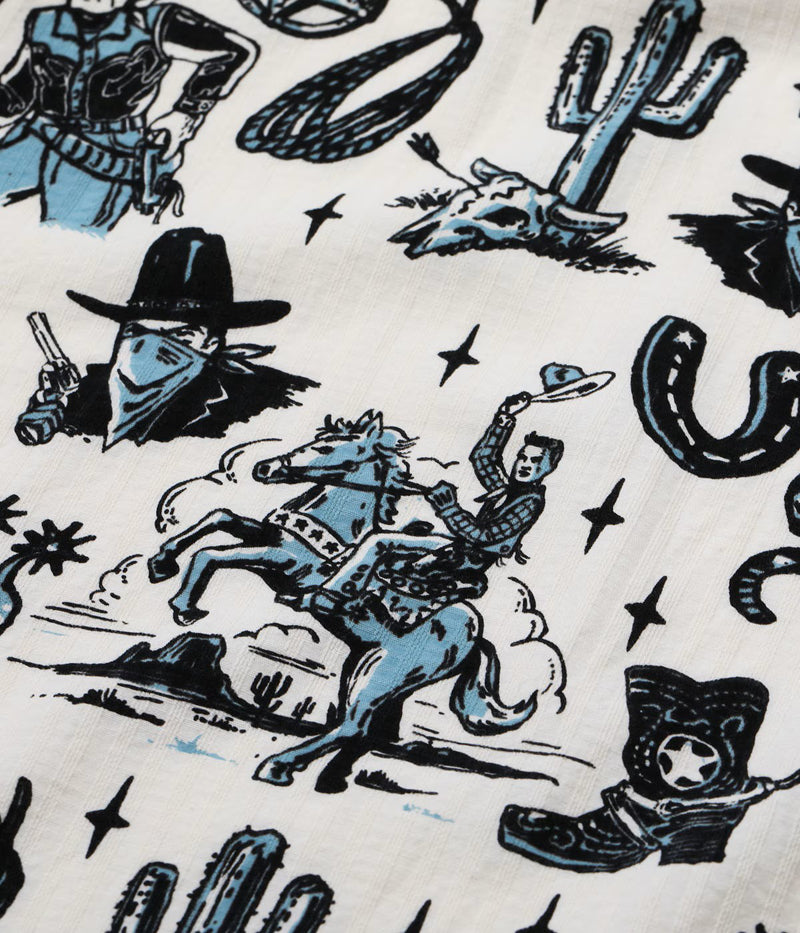 SH39706 / STAR OF HOLLY WOOD DOBBY COTTON OPEN SHIRT “THE WESTERNER" by VINCE RAY