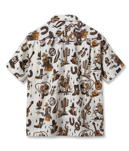 SH39706 / STAR OF HOLLY WOOD DOBBY COTTON OPEN SHIRT “THE WESTERNER" by VINCE RAY