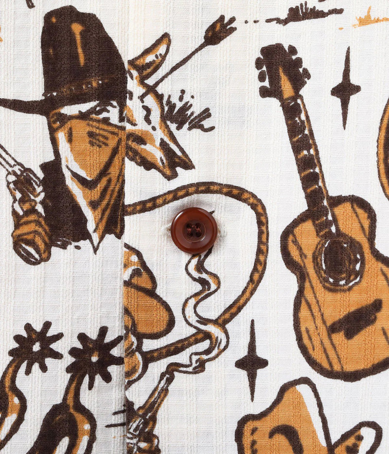 SH39706 / STAR OF HOLLY WOOD DOBBY COTTON OPEN SHIRT “THE WESTERNER" by VINCE RAY