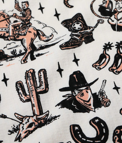 SH39706 / STAR OF HOLLY WOOD DOBBY COTTON OPEN SHIRT “THE WESTERNER" by VINCE RAY