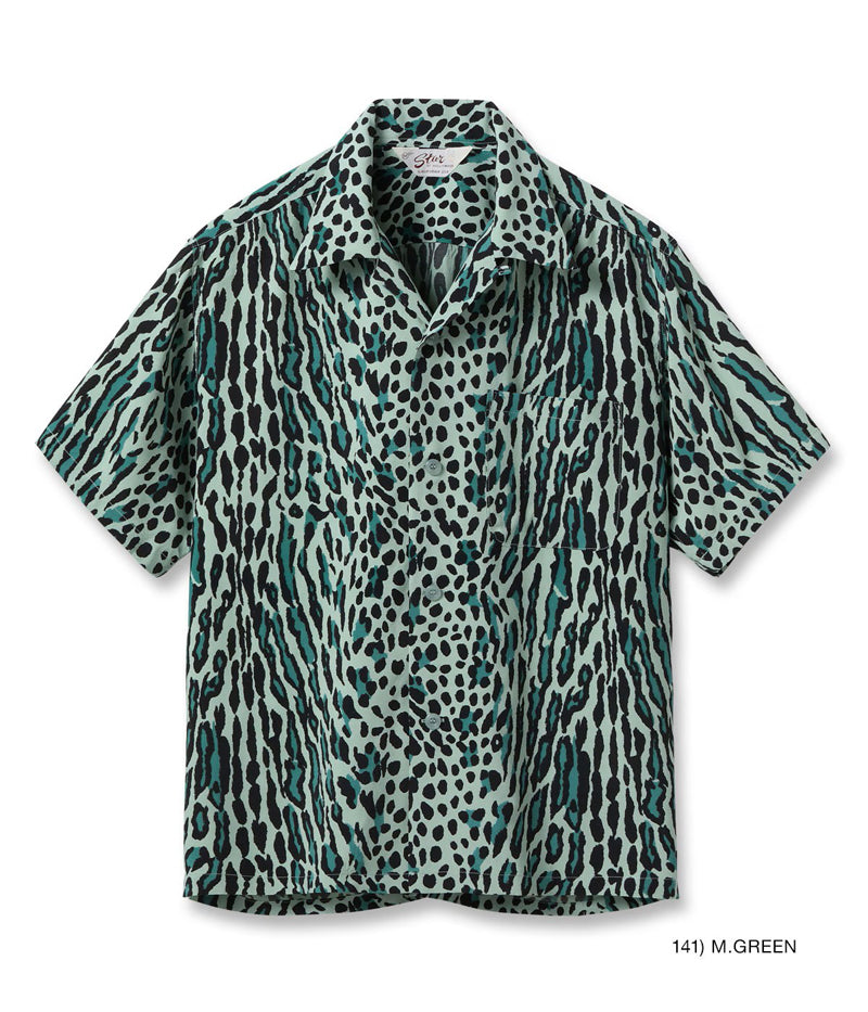 SH39708 / STAR OF HOLLY WOOD HIGH DENSITY RAYON OPEN SHIRT “OCELOT SH39708 / STAR OF HOLLY WOOD HIGH DENSITY RAYON OPEN SHIRT “OCELOT