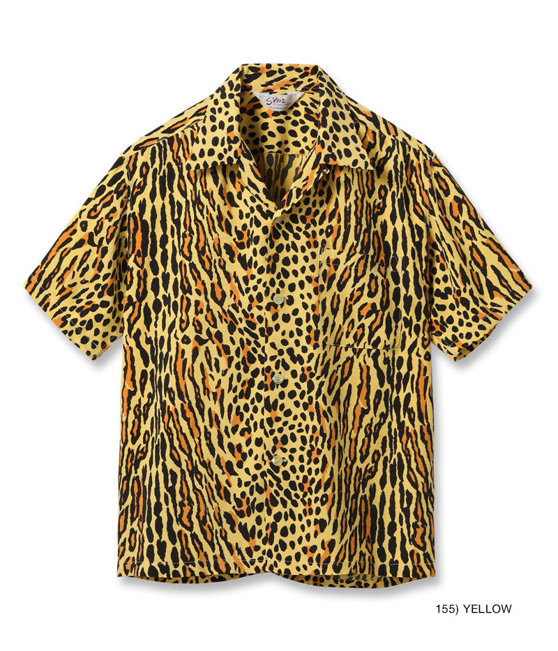SH39708 / STAR OF HOLLY WOOD HIGH DENSITY RAYON OPEN SHIRT “OCELOT