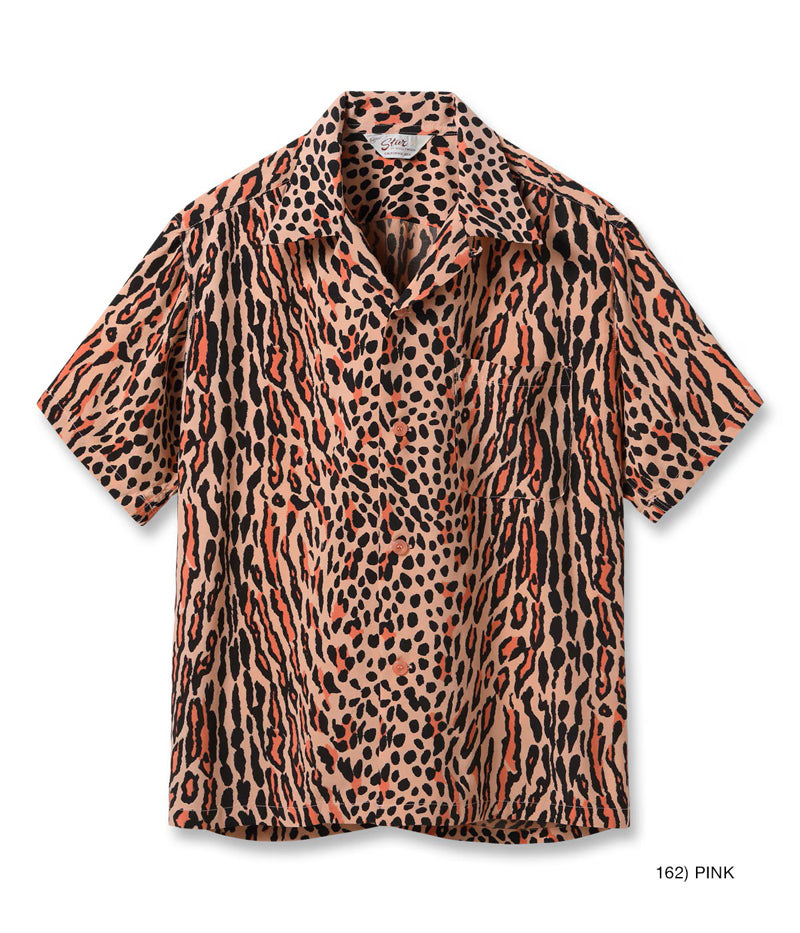 SH39708 / STAR OF HOLLY WOOD HIGH DENSITY RAYON OPEN SHIRT “OCELOT SH39708 / STAR OF HOLLY WOOD HIGH DENSITY RAYON OPEN SHIRT “OCELOT