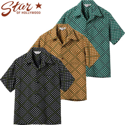 SH39710 / STAR OF HOLLY WOOD HIGH DENSITY RAYON OPEN SHIRT “POLKA DOT”