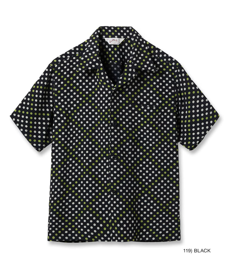 SH39710 / STAR OF HOLLY WOOD HIGH DENSITY RAYON OPEN SHIRT “POLKA DOT”