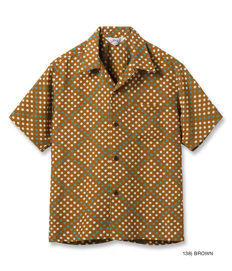 SH39710 / STAR OF HOLLY WOOD HIGH DENSITY RAYON OPEN SHIRT “POLKA DOT”