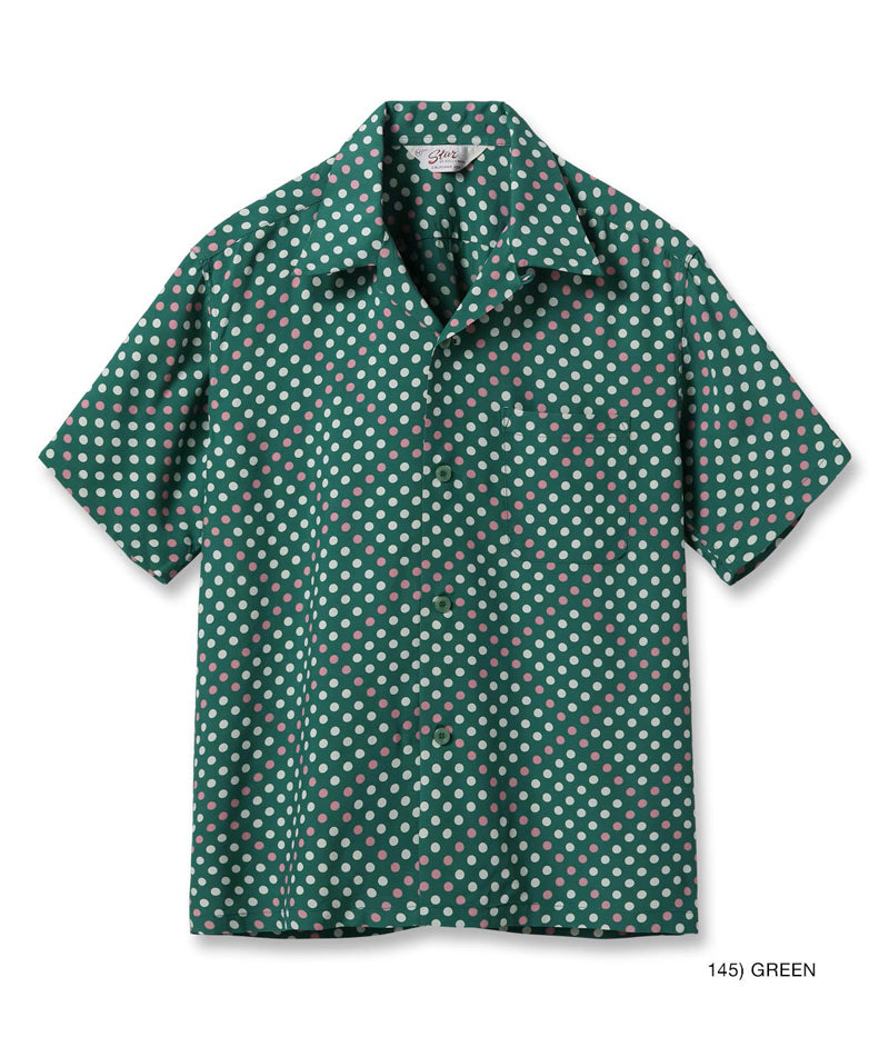 SH39710 / STAR OF HOLLY WOOD HIGH DENSITY RAYON OPEN SHIRT “POLKA DOT”