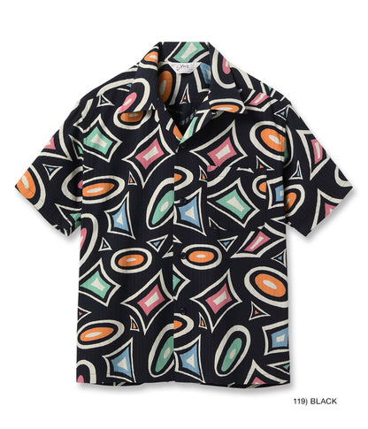 SH39712 / STAR OF HOLLY WOOD DOBBY COTTON OPEN SHIRT “MODERN”