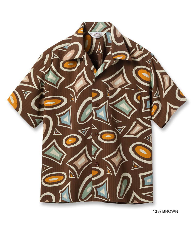 SH39712 / STAR OF HOLLY WOOD DOBBY COTTON OPEN SHIRT “MODERN”
