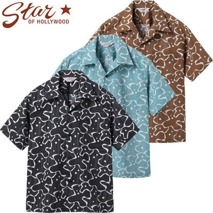 SH39714 / STAR OF HOLLYWOOD TYPEWRITER COTTON OPEN SHIRT “WATER SURFACE”