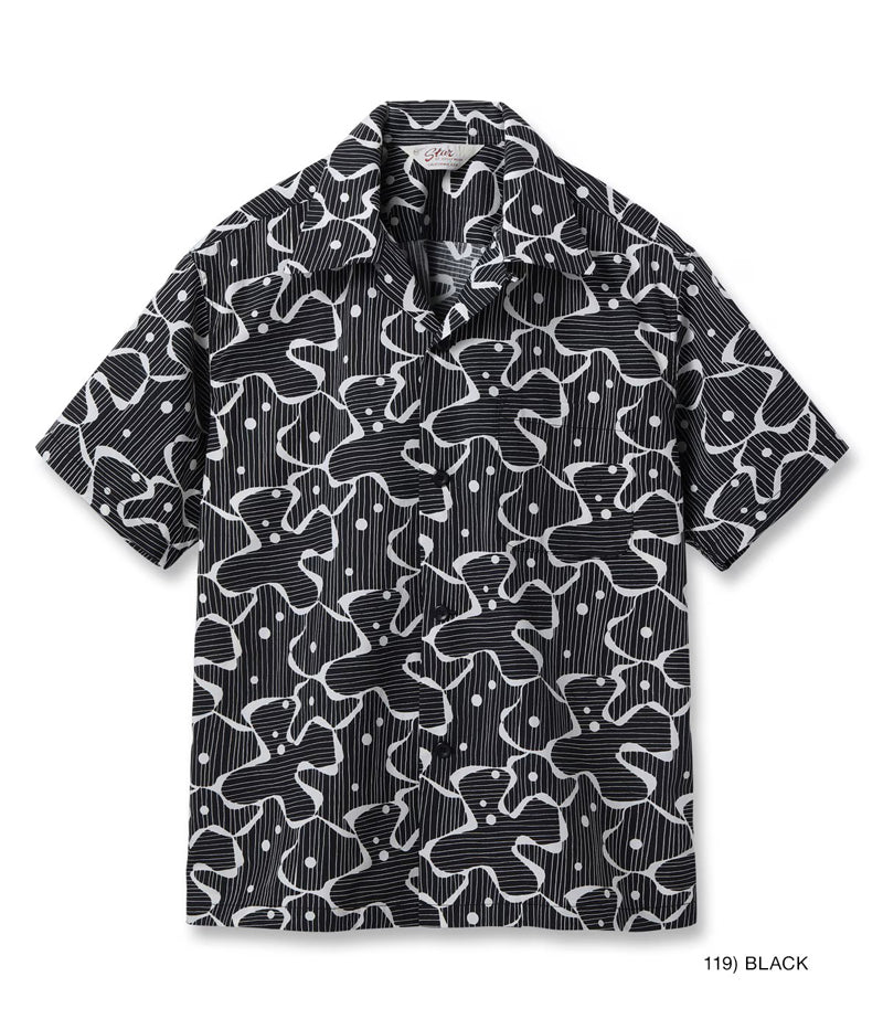 SH39714 / STAR OF HOLLYWOOD TYPEWRITER COTTON OPEN SHIRT “WATER SURFACE”