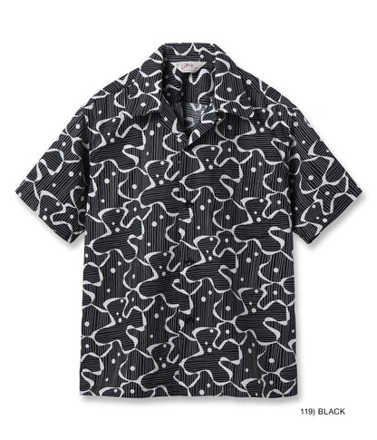SH39714 / STAR OF HOLLYWOOD TYPEWRITER COTTON OPEN SHIRT “WATER SURFACE”