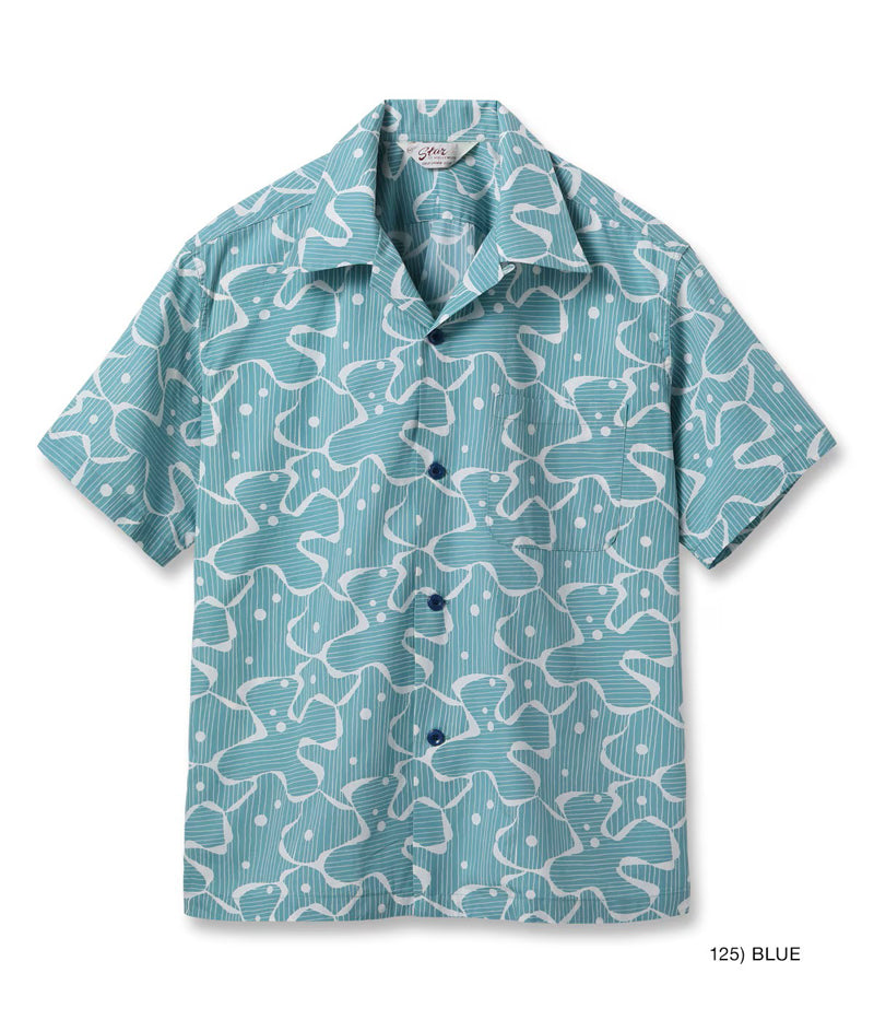 SH39714 / STAR OF HOLLYWOOD TYPEWRITER COTTON OPEN SHIRT “WATER SURFACE”