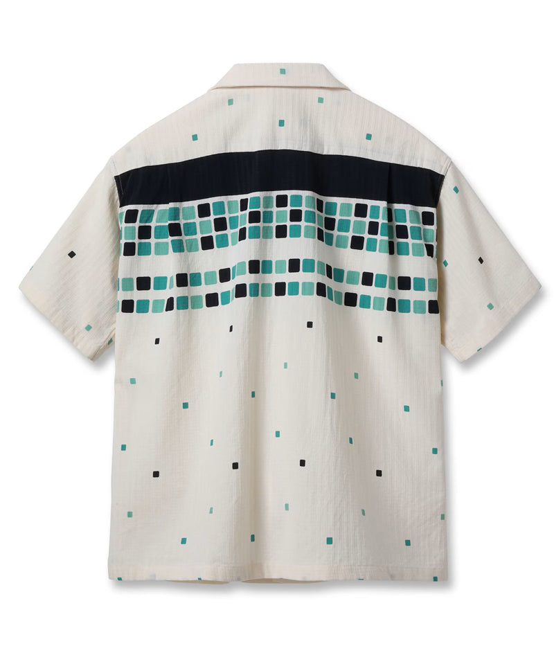 SH39717 / STAR OF HOLLY WOOD DOBBY COTTON OPEN SHIRT “SQUARE”