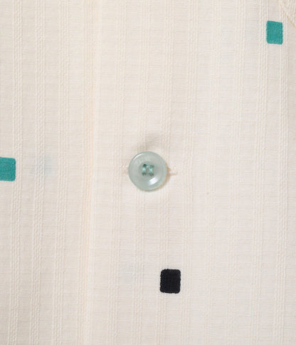 SH39717 / STAR OF HOLLY WOOD DOBBY COTTON OPEN SHIRT “SQUARE”