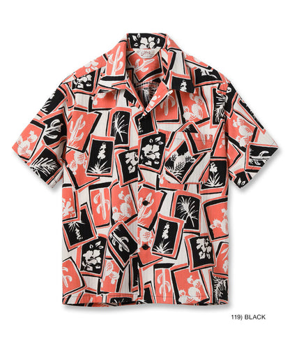 SH39718 / STAR OF HOLLY WOOD DOBBY COTTON OPEN SHIRT “CACTUS”