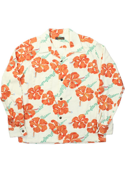 SS29336 / SUNSURF CORDUROY L/S OPEN SHIRT "HIBISCUS"