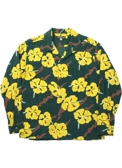 SS29336 / SUNSURF CORDUROY L/S OPEN SHIRT "HIBISCUS"