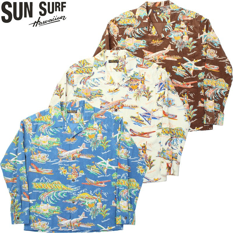 SS29337 / SUNSURF CORDUROY L/S OPEN SHIRT "PSS AIR TRAVEL"