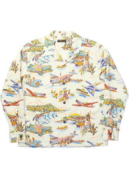 SS29337 / SUNSURF CORDUROY L/S OPEN SHIRT "PSS AIR TRAVEL"