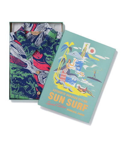 SS29674 / SUN SURF SPECIAL EDITION HAWAIIAN SHIRT “GAUGUIN WOODCUT MYSTIC” (LONG SLEEVE)