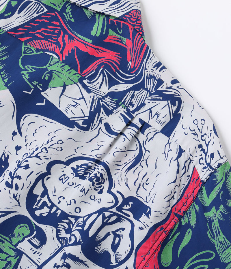SS29674 / SUN SURF SPECIAL EDITION HAWAIIAN SHIRT “GAUGUIN WOODCUT MYSTIC” (LONG SLEEVE)