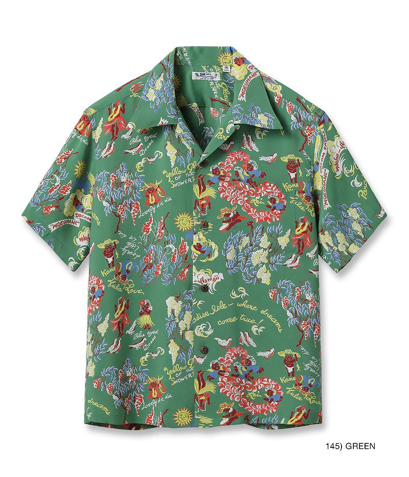 SS39219 / SUNSURF  RAYON HAWAIIAN SHIRT “MOEUHANE -DREAM CASTLE-”