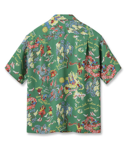 SS39219 SUNSURF  RAYON HAWAIIAN SHIRT “MOEUHANE -DREAM CASTLE-”