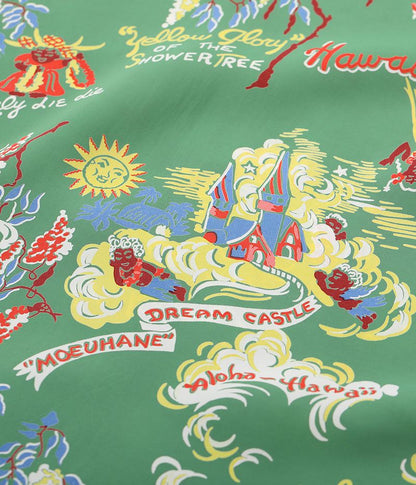 SS39219 / SUNSURF  RAYON HAWAIIAN SHIRT “MOEUHANE -DREAM CASTLE-”