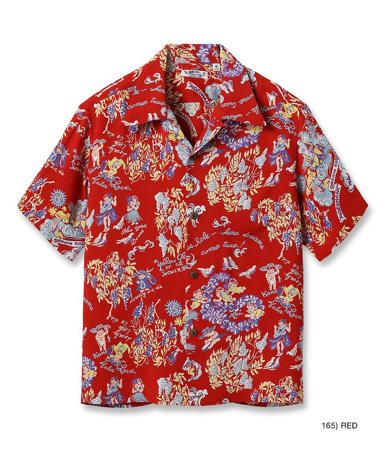 SS39219 SUNSURF  RAYON HAWAIIAN SHIRT “MOEUHANE -DREAM CASTLE-”