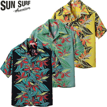 SS39224 / SUNSURF RAYON HAWAIIAN SHIRT “BIRD OF PARADISE”